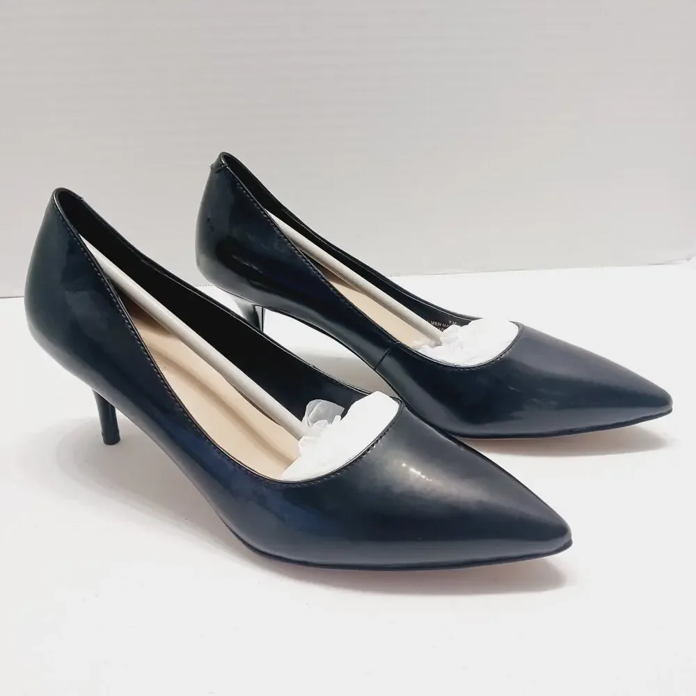 Shoes Women Black High Heels Stilettoes Pump Patent PU Cosy Fever NWOB Size 7M